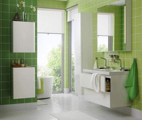 prix salle de bain IKEA verte blanche Godmorgon